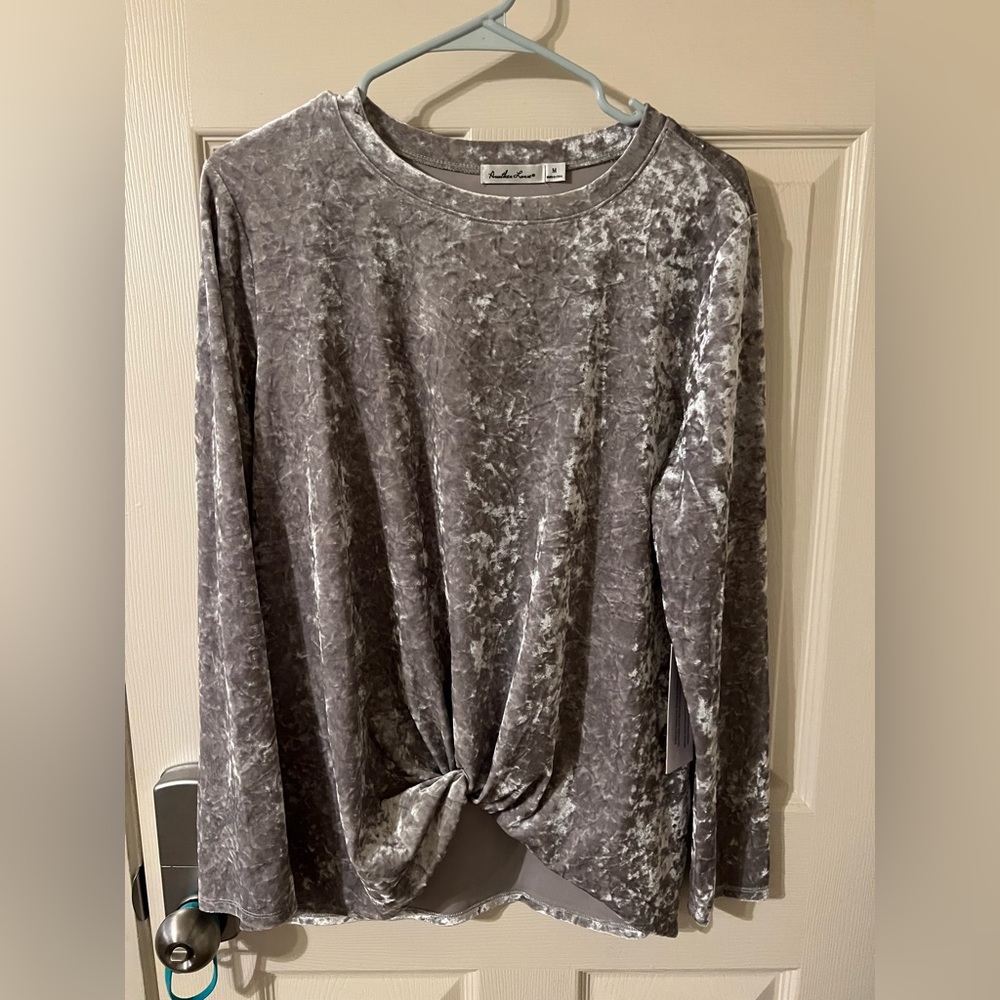 Long Sleeve Suede Shirt